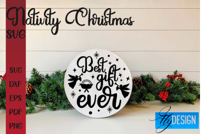 Nativity Christmas SVG | Christmas Design | Christian Round Ornaments