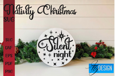 Nativity Christmas SVG | Christmas Design | Christian Round Ornaments