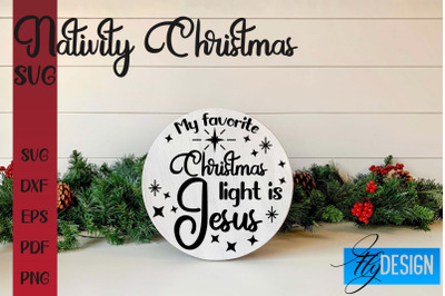 Nativity Christmas SVG | Christmas Design | Christian Round Ornaments