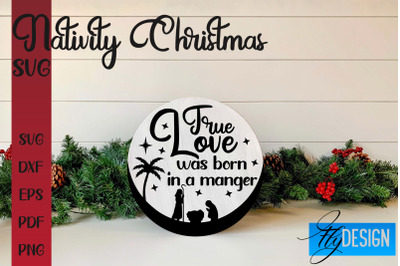 Nativity Christmas SVG | Christmas Design | Christian Round Ornaments