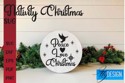 Nativity Christmas SVG | Christmas Design | Christian Round Ornaments