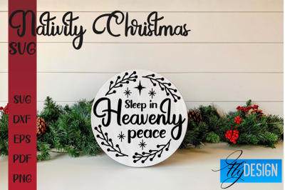 Nativity Christmas SVG | Christmas Design | Christian Round Ornaments