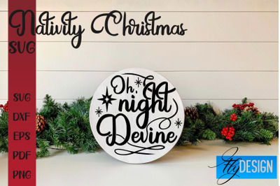 Nativity Christmas SVG | Christmas Design | Christian Round Ornaments