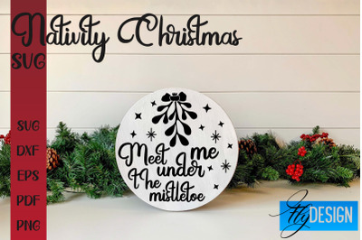 Nativity Christmas SVG | Christmas Design | Christian Round Ornaments