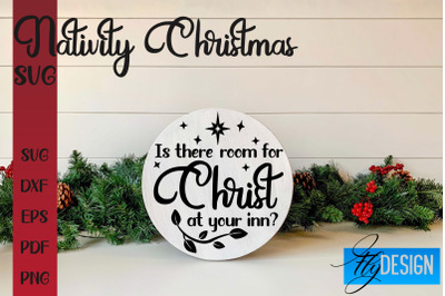 Nativity Christmas SVG | Christmas Design | Christian Round Ornaments