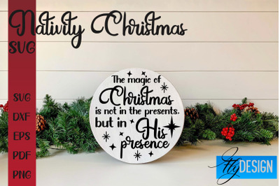 Nativity Christmas SVG | Christmas Design | Christian Round Ornaments