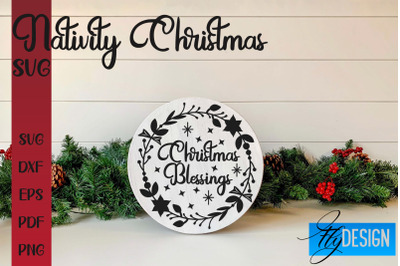 Nativity Christmas SVG | Christmas Design | Christian Round Ornaments