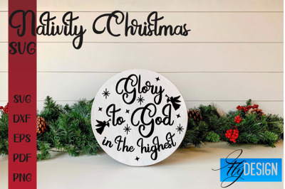 Nativity Christmas SVG | Christmas Design | Christian Round Ornaments