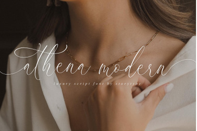 athena modern Luxury Script Font