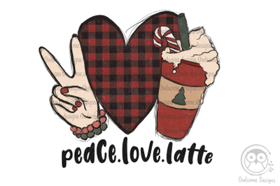 Peace Love Latte Sublimation