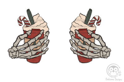 Skeleton Latte Christmas Sublimation