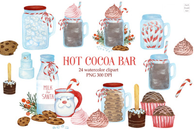 Christmas Hot Cocoa Bar Clipart