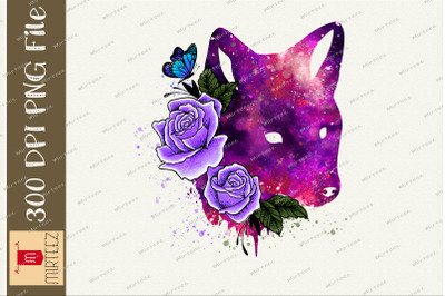 Galaxy Floral Fox Love Nature