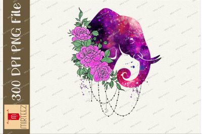 Galaxy Floral Elephant Love Nature