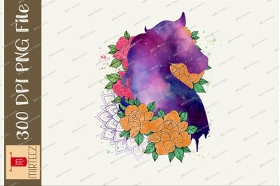 Galaxy Floral Horse Love Nature