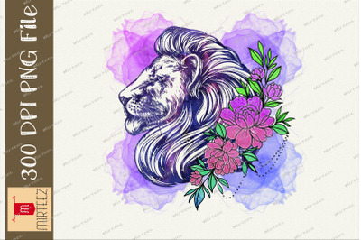 Galaxy Floral Lion Love Nature