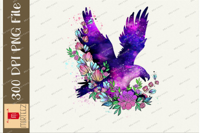 Galaxy Floral Eagle Love Nature