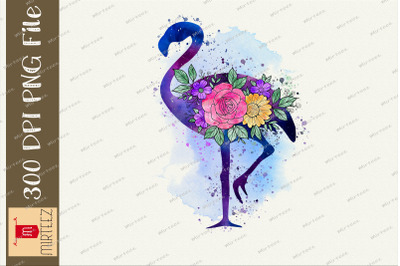 Galaxy Floral Flamingo Love Nature