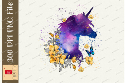 Galaxy Floral Unicorn Love Nature