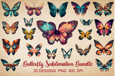 Butterfly Sublimation Bundle-20 Designs-220825