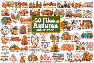 Autumn Sublimation Bundle Graphics