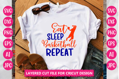 Eat Sleep Basketball Repeat SVG CUT FILE