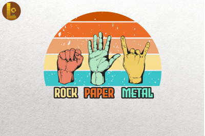 Rock Paper Metal Gift Heavy Metal Music