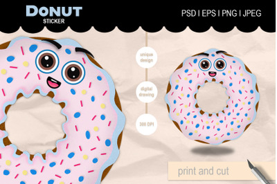 sweet dessert  donut character food cartoon