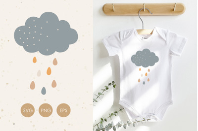Cloud design for baby clothes Svg