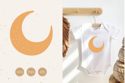 Moon SVG, Baby moon Svg, Instant Download, Printable moon Png