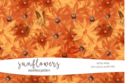 Abstract fall sunflower floral seamless pattern- 1 JPEG