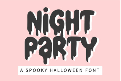 Night Party- A spooky halloween font
