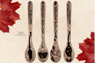 Hocus Pocus SVG Bundle | Halloween SVG Laser Cut Files | Wood Spoon