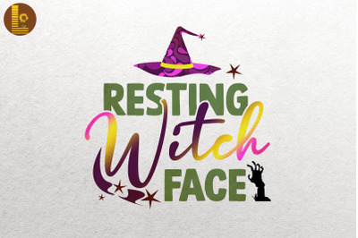 Resting Witch Face Halloween Holiday