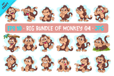 Big Bundle of Cartoon Monkeys 04. Crafting, Sublimation.