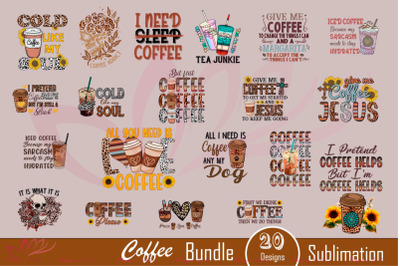 Western Coffee Bundle Sublimation Design