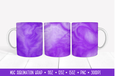 Purple Marble Mug Wrap Sublimation. Abstract Mug Design