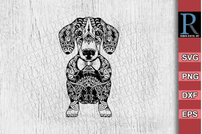 Dachshund SVG file, Mandala Dachshund SVG Cut file