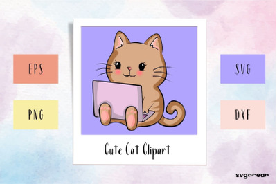 Cute Cat Clipart SVG