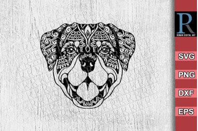 Mandala Rottweiler SVG File, Rottweiler Cut File, Cricut SVG Design