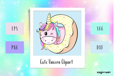 Cute Unicorn Clipart SVG