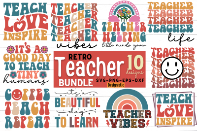 Retro Teacher SVG Bundle&2C; Teacher SVG Bundle