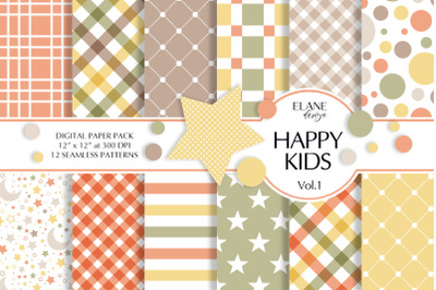 Happy Kids Digital Paper Pack
