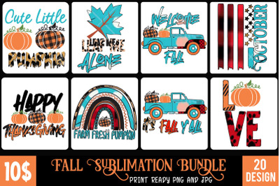 Fall Sublimation Bundle ,20 Fall Sublimation PNG