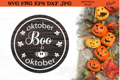Boo SVG. Farmhouse Halloween SVG. Fall Sign