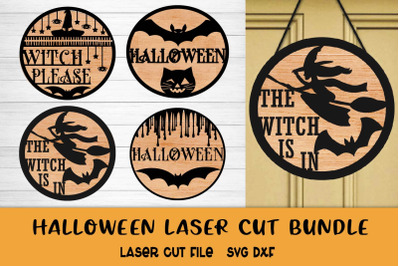 Halloween Laser Cut Bundle,Welcome Sign SVG. Door Hanger.