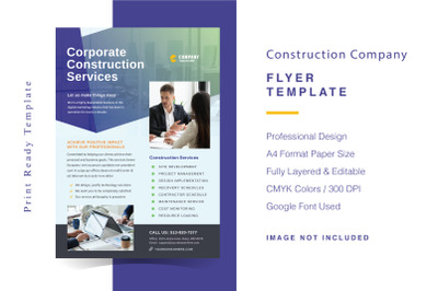 Construction Company Flyer Template