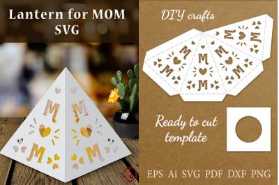 Mom Flashlight Stencil/Paper Cut/SVG