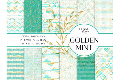 Golden Mint Digital Paper