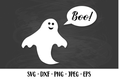 Cute Halloween Ghost SVG